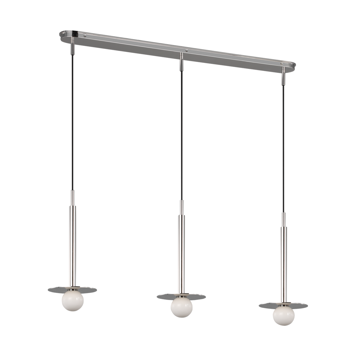 Nodes Small Linear Pendant Polished Nickel