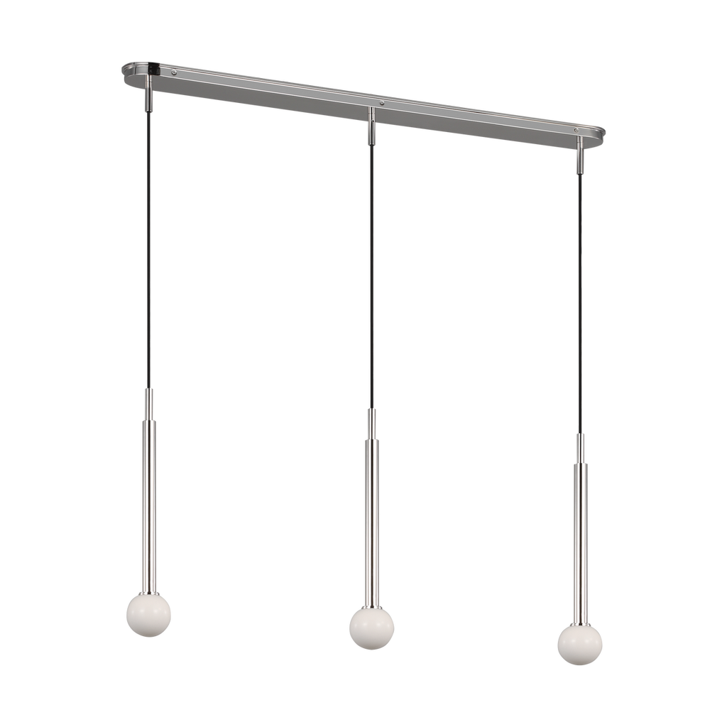 Nodes Small Linear Pendant Polished Nickel