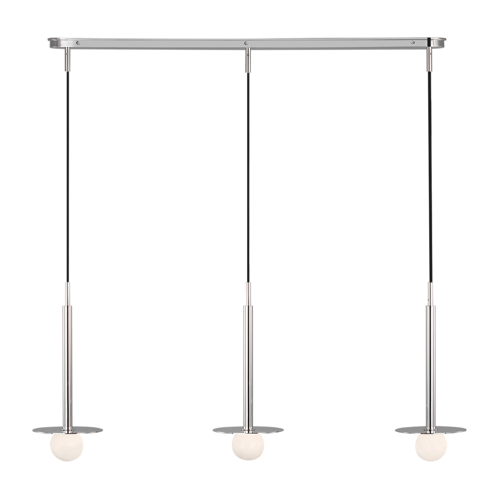 Nodes Small Linear Pendant Polished Nickel