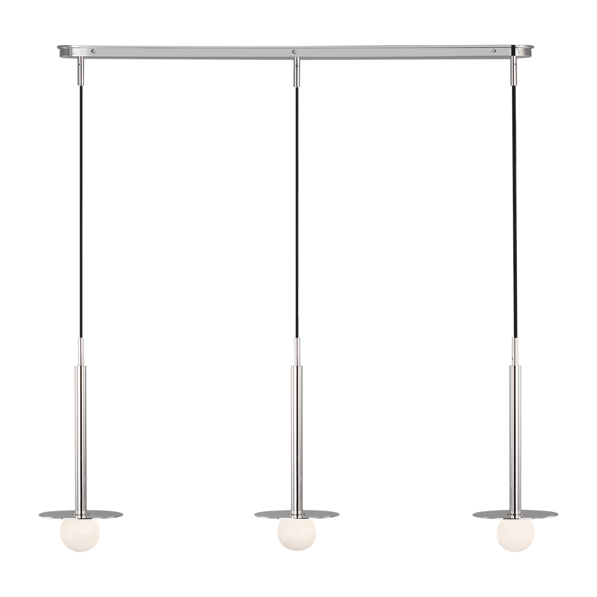 Nodes Small Linear Pendant Polished Nickel