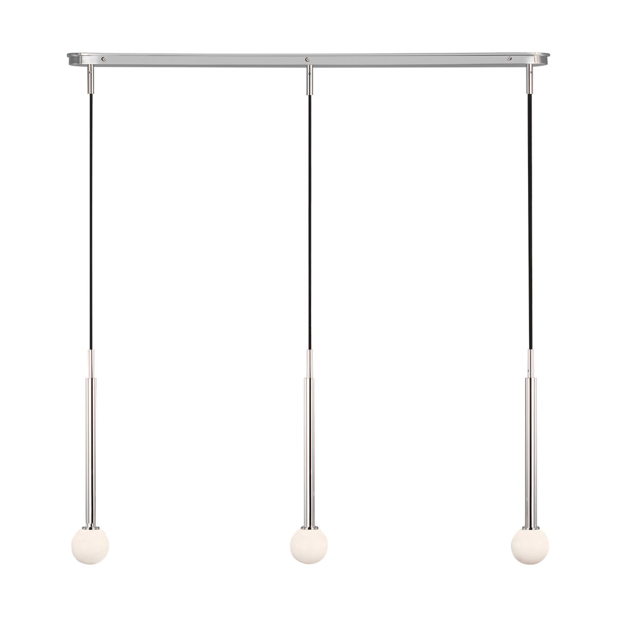 Nodes Small Linear Pendant Polished Nickel