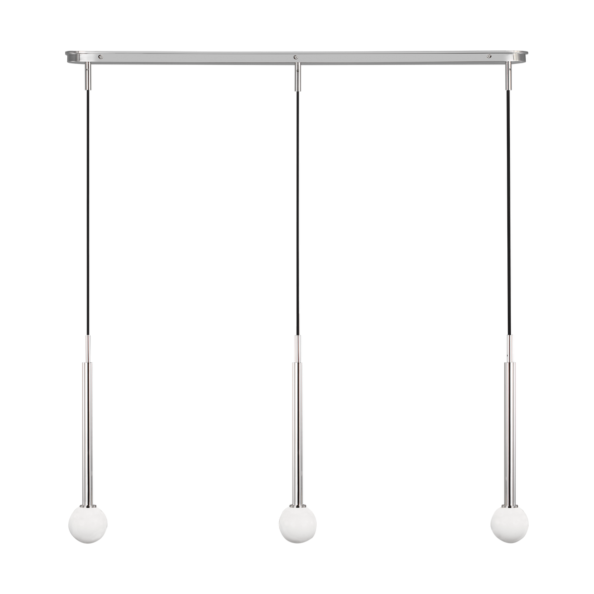 Nodes Small Linear Pendant Polished Nickel