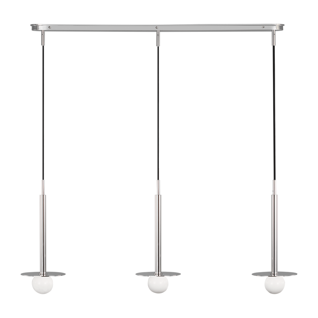 Nodes Small Linear Pendant Polished Nickel