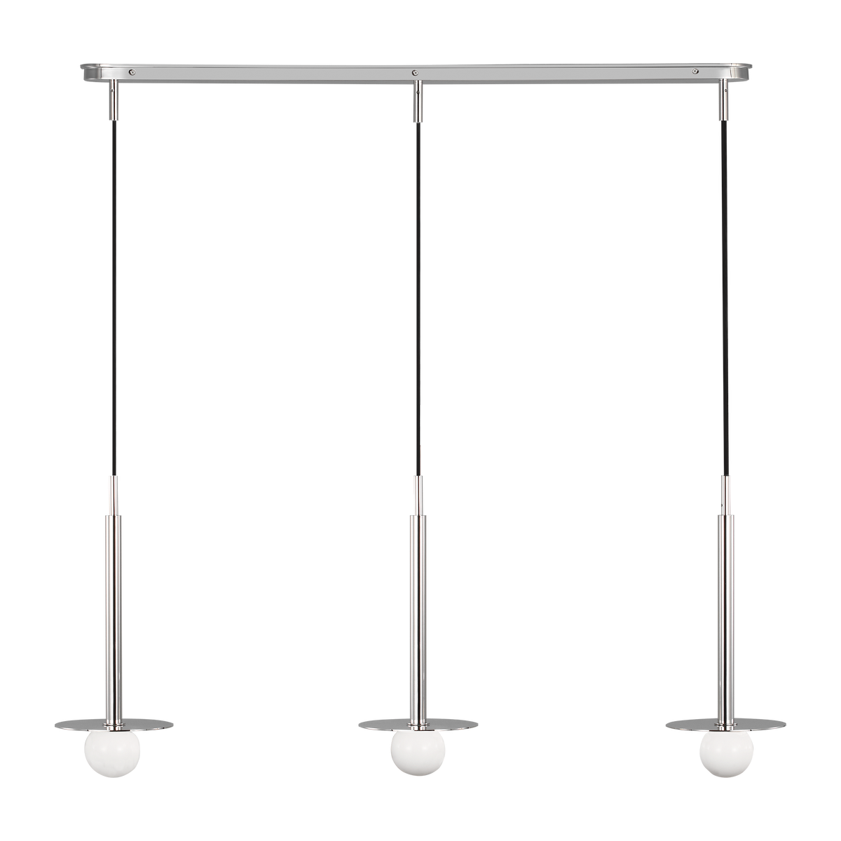 Nodes Small Linear Pendant Polished Nickel