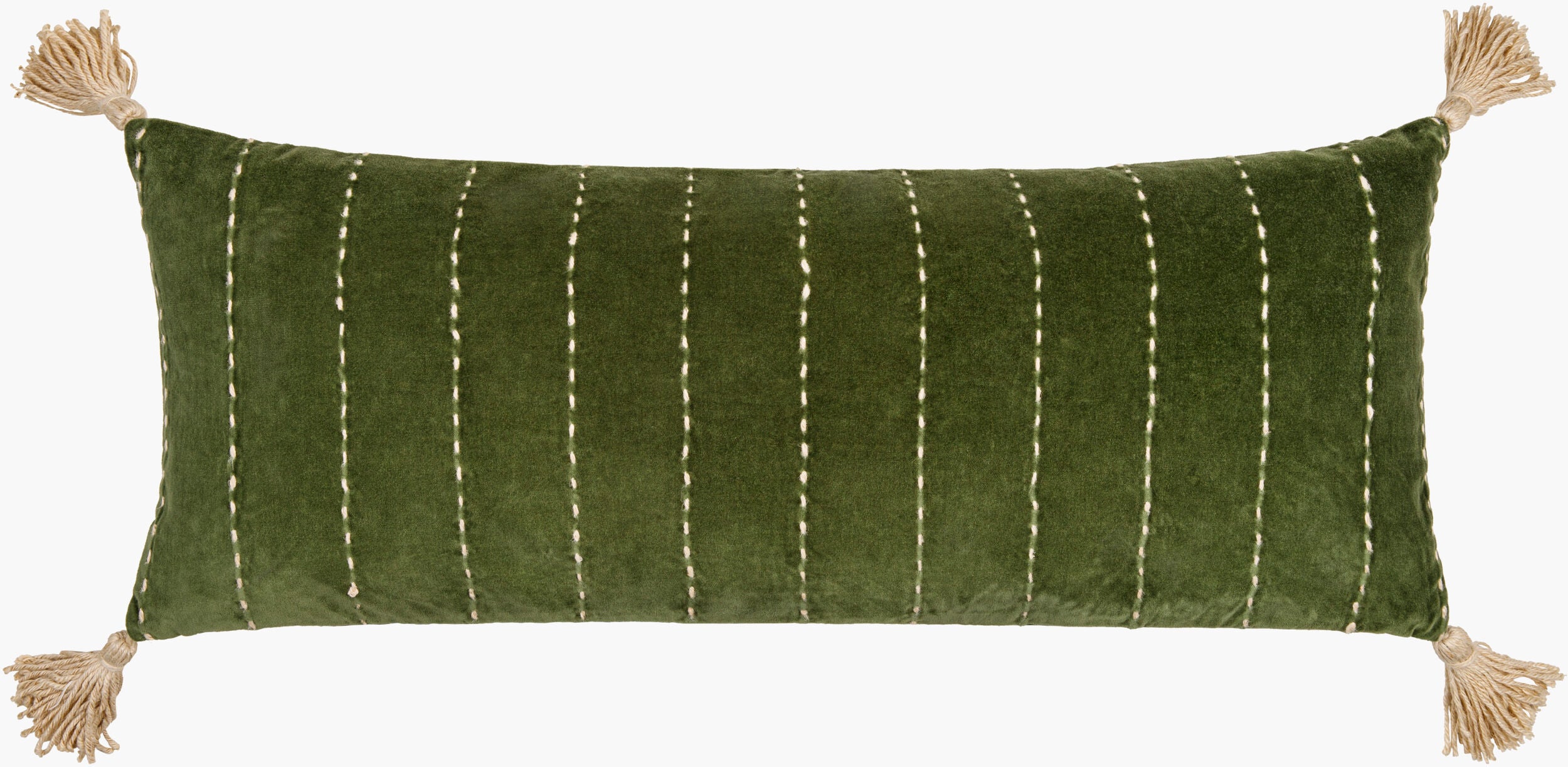 Velvet Kantha Lumbar Pillow | VKH002