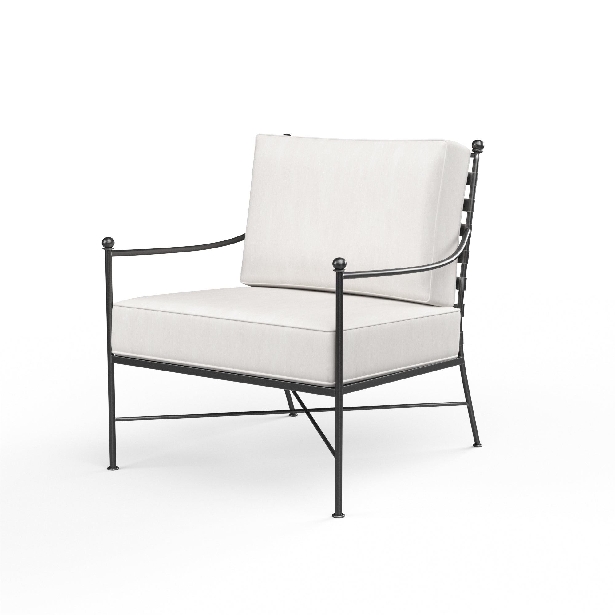 Provence Club Chair in Canvas White w/ Self Welt