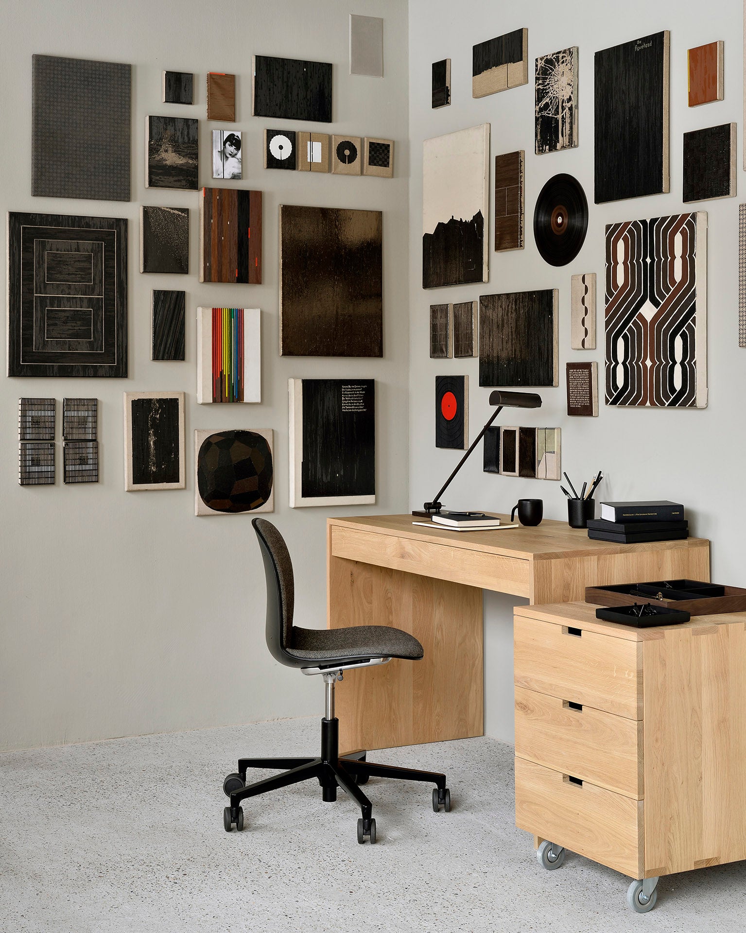 Wave Desk | Oak | 1 Drawer | Rectangular
