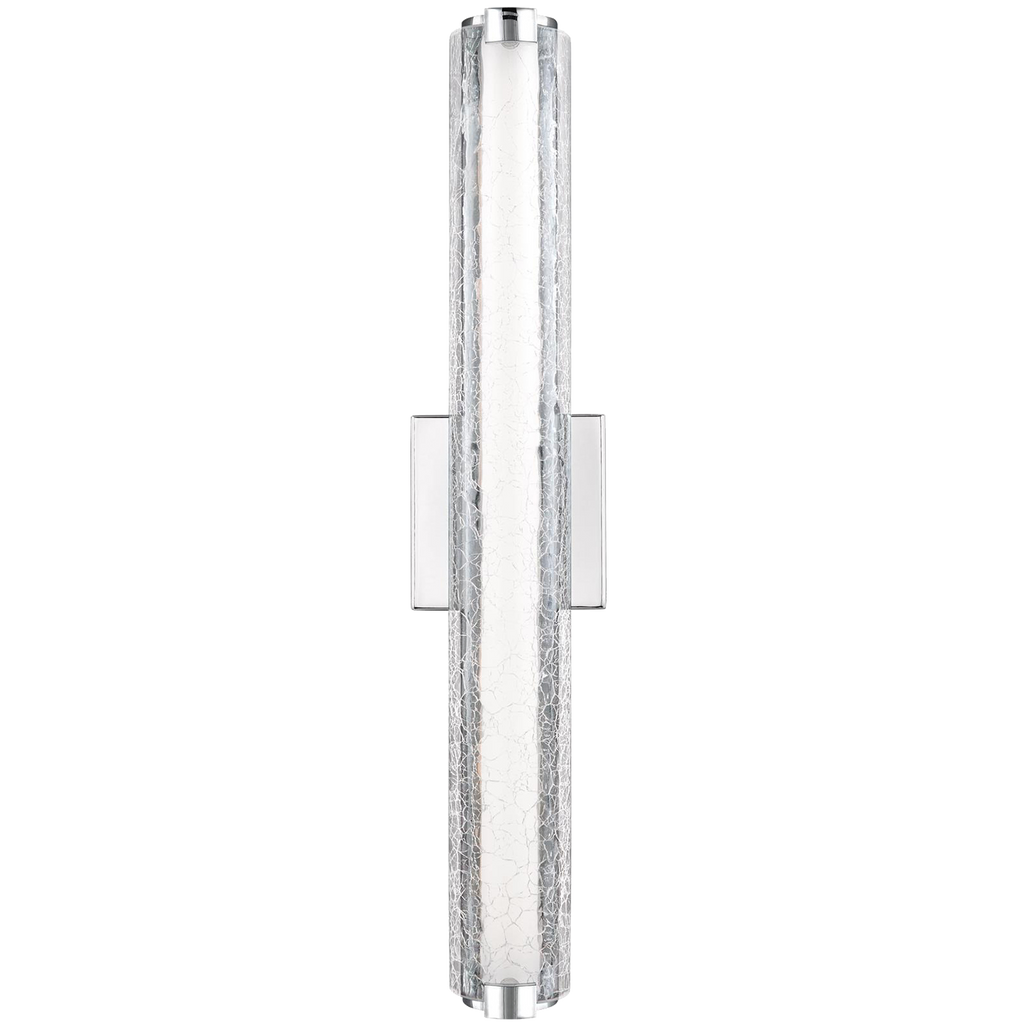 Cutler 24" Crackle Glass LED Vanity Chrome Bulbs Inc