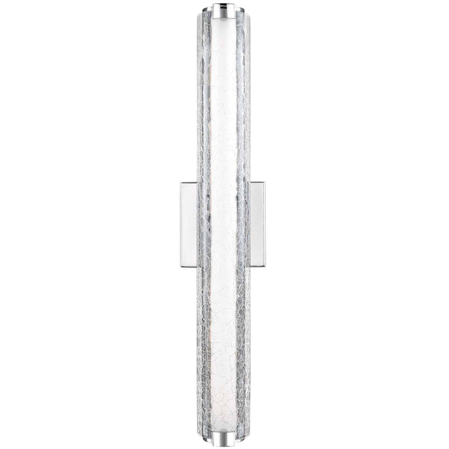 Cutler 24" Crackle Glass LED Vanity Chrome Bulbs Inc