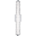 Cutler 24" Staggered Glass LED Vanity Chrome Bulbs Inc