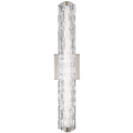 Cutler 24" Staggered Glass LED Vanity Satin Nickel Bulbs Inc