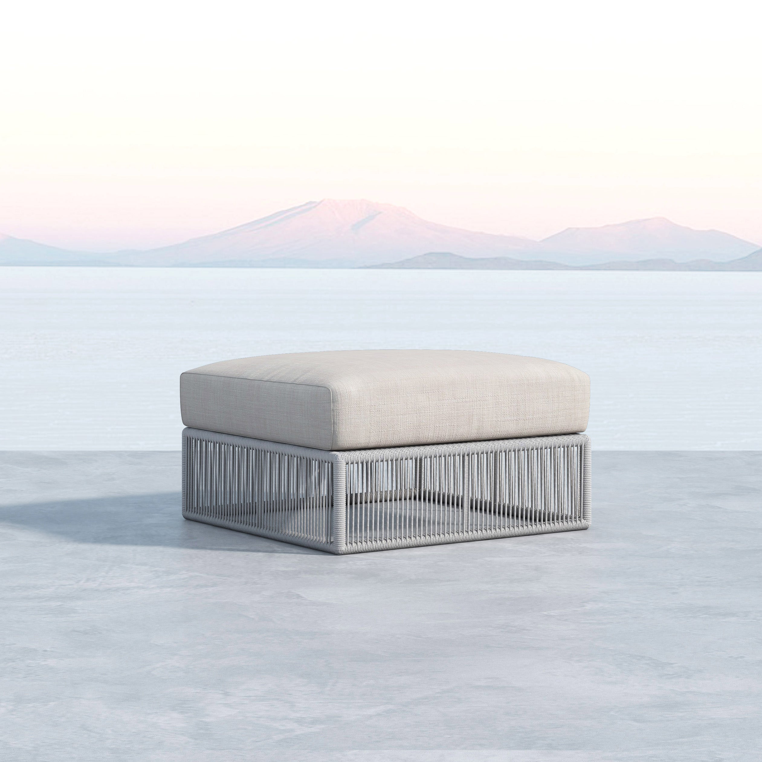Miami Ottoman in Echo Ash w/ Self Welt