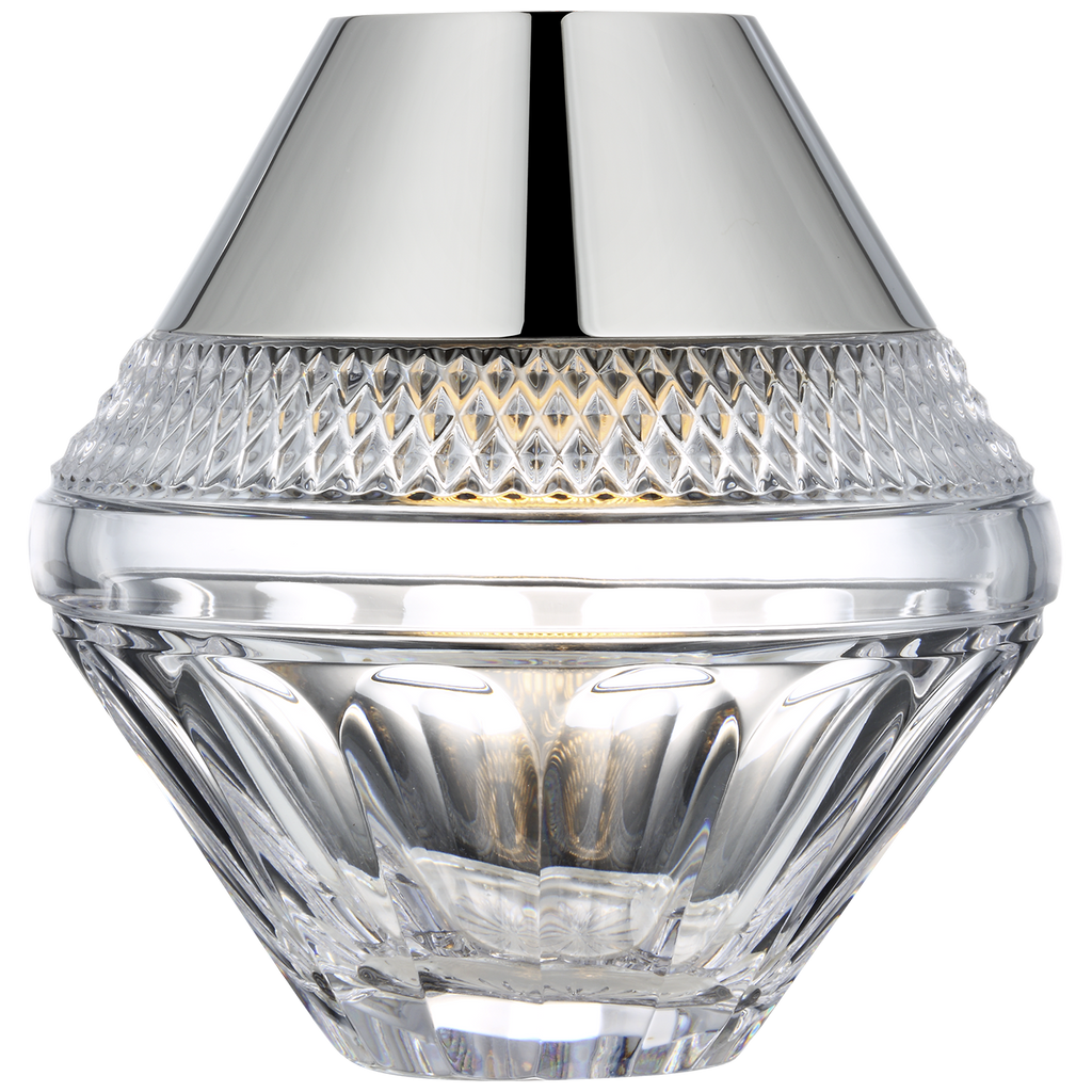Copper Coast 5" Rechargeable Accent Lamp | Polished Nickel | Clear Crystal