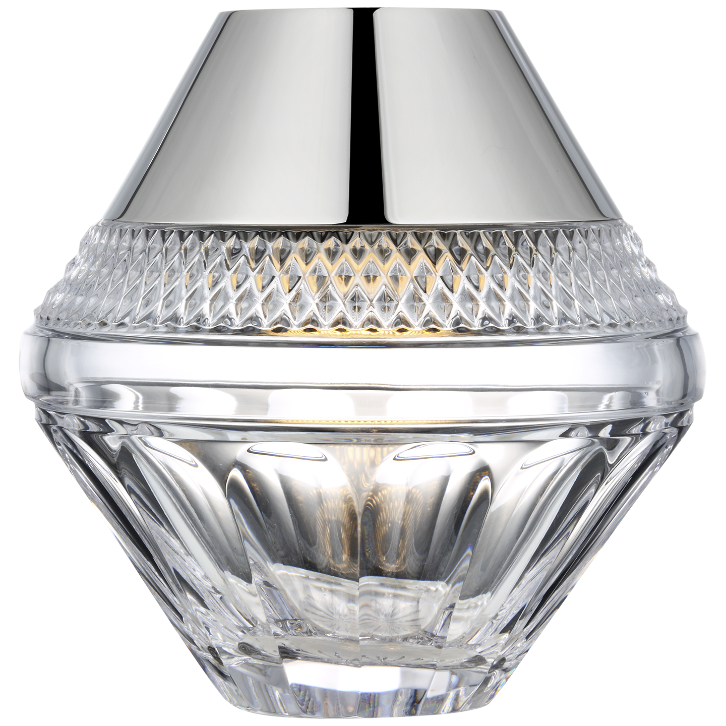 Copper Coast 5" Rechargeable Accent Lamp | Polished Nickel | Clear Crystal