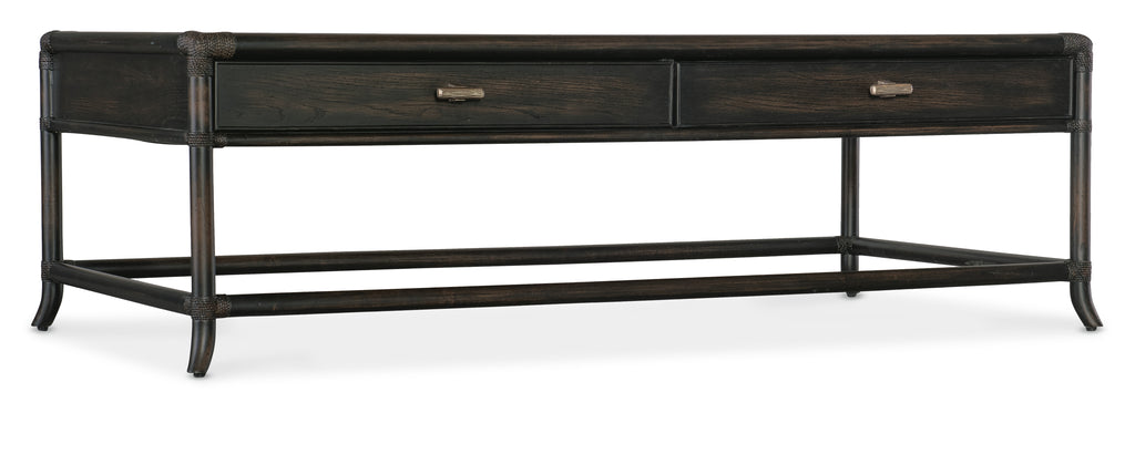 Retreat Pole Rattan Cocktail Table | Black Sand