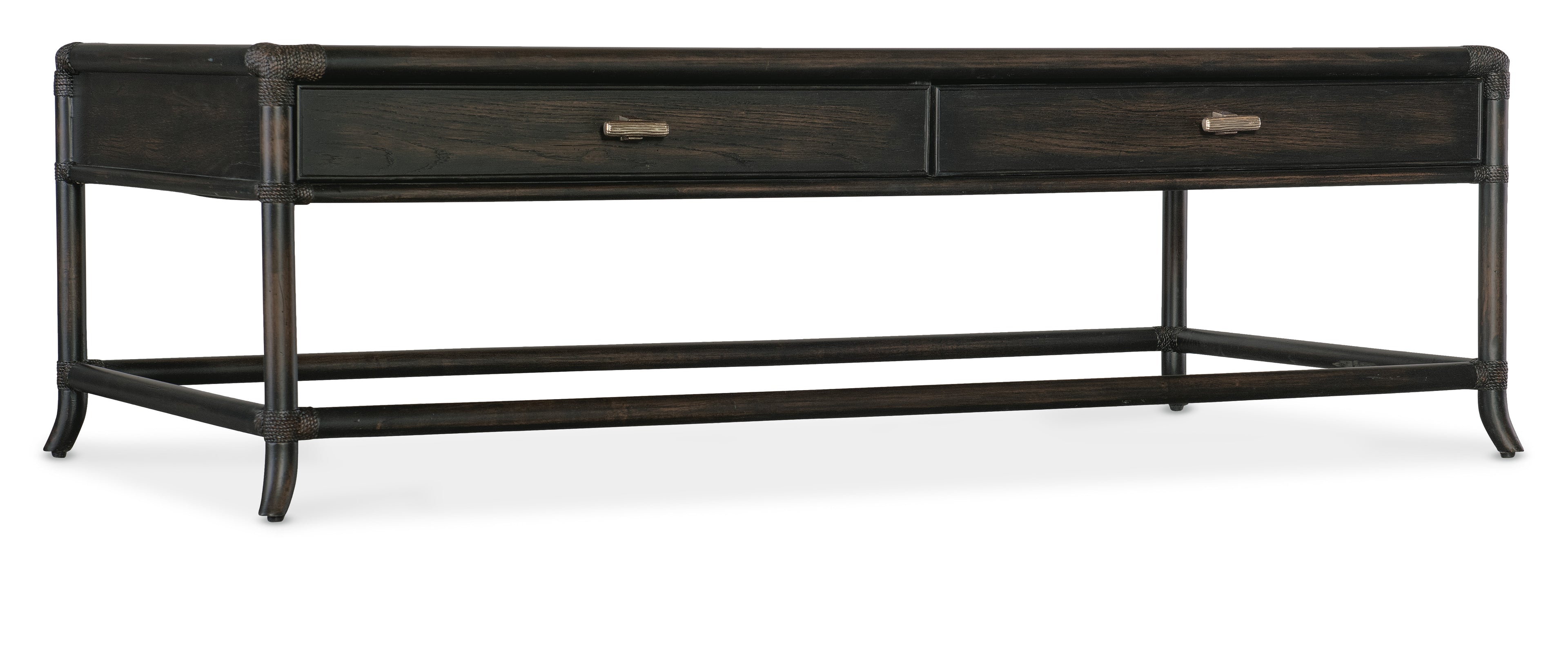 Retreat Pole Rattan Cocktail Table | Black Sand