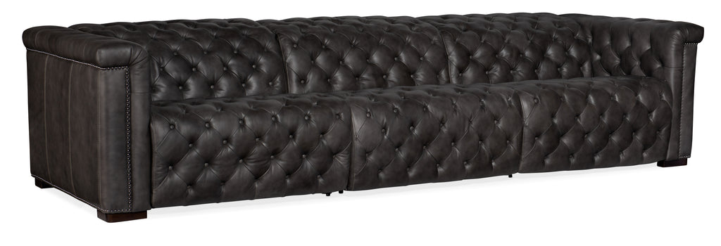 Savion Grandier Power Recliner Sofa with Power Headrest | Grey