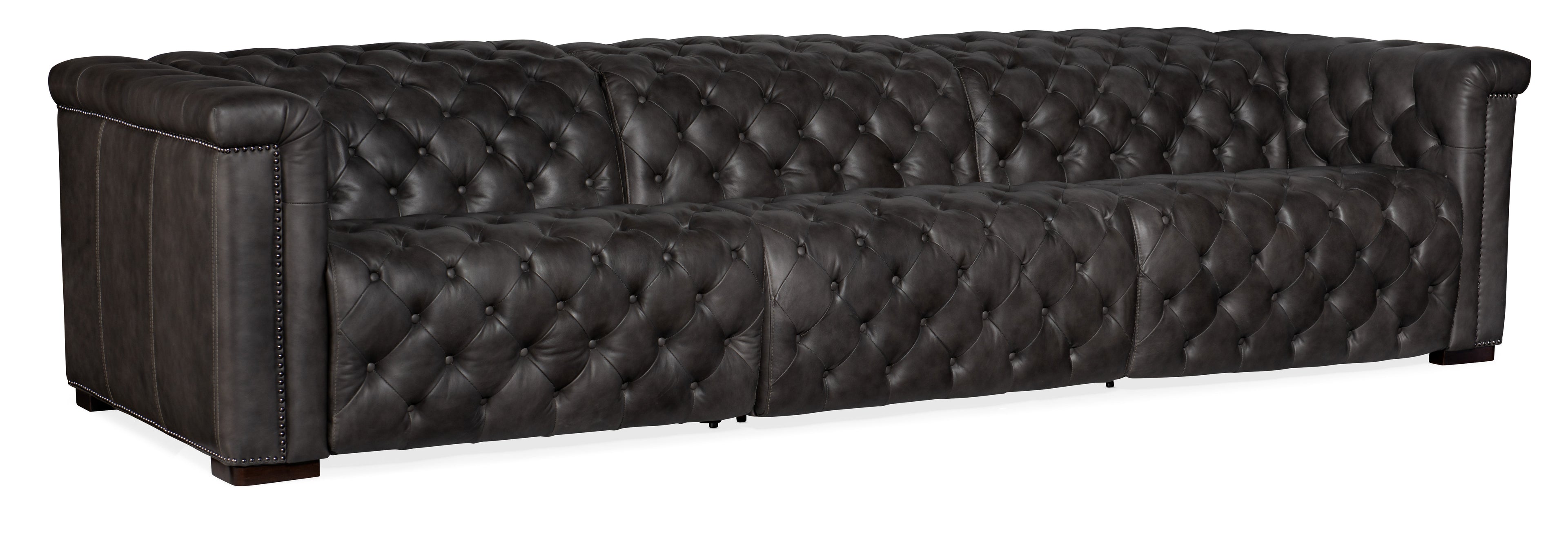 Savion Grandier Power Recliner Sofa with Power Headrest | Grey
