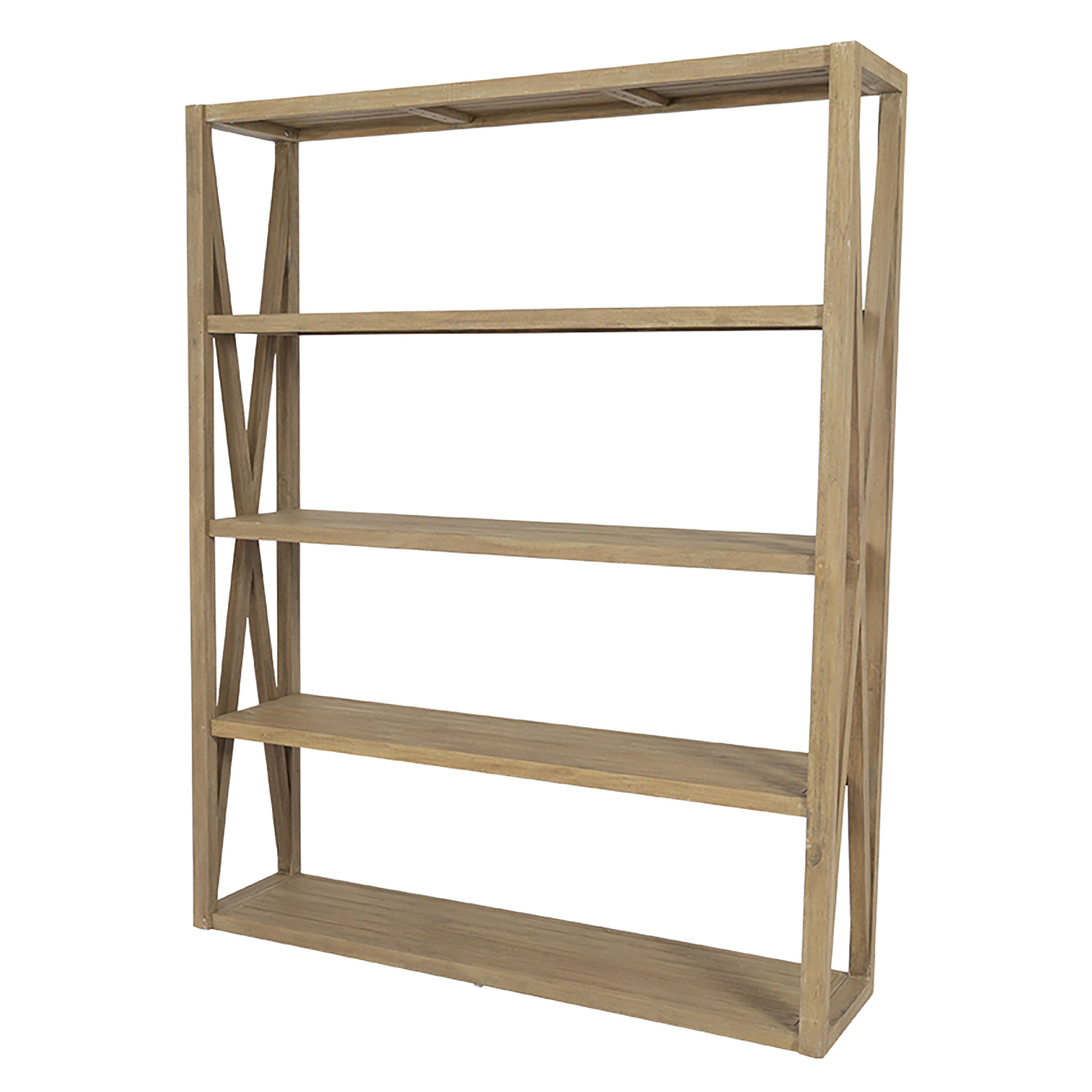 Coastal Teak X Bookcase