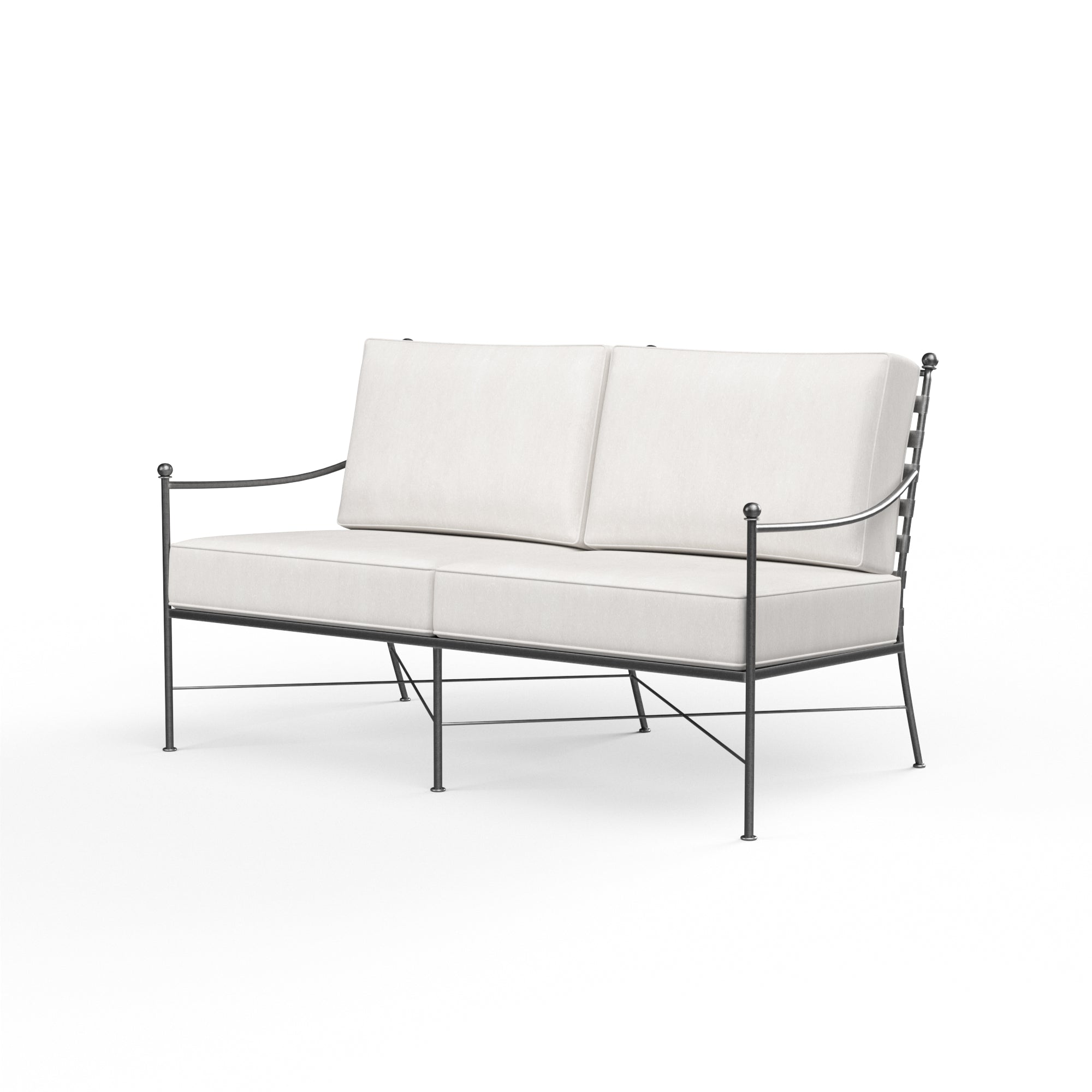 Provence Loveseat in Canvas White w/ Self Welt