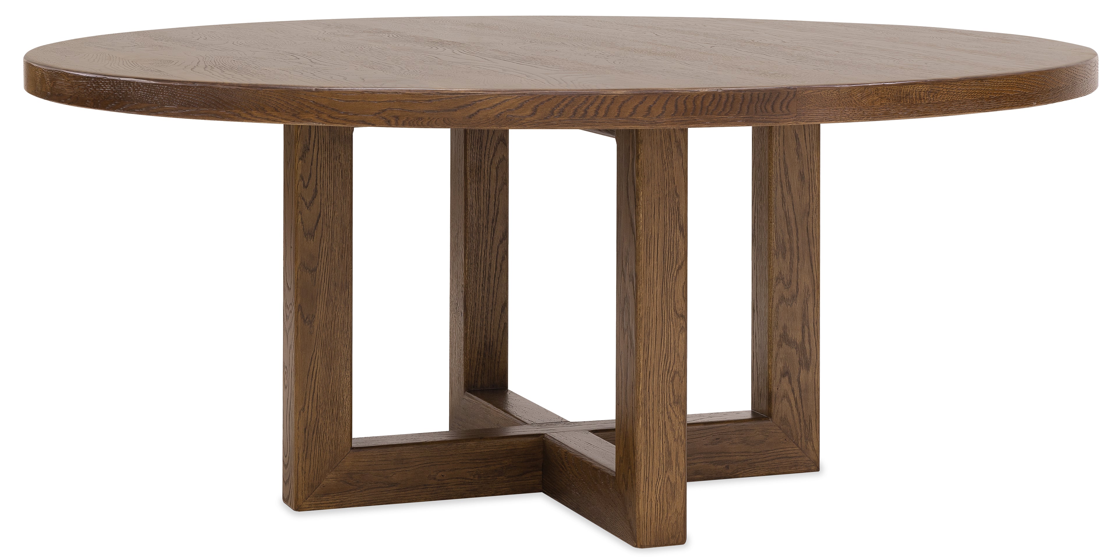 Driftwood 72in Round Dining Table | Worn Saddle