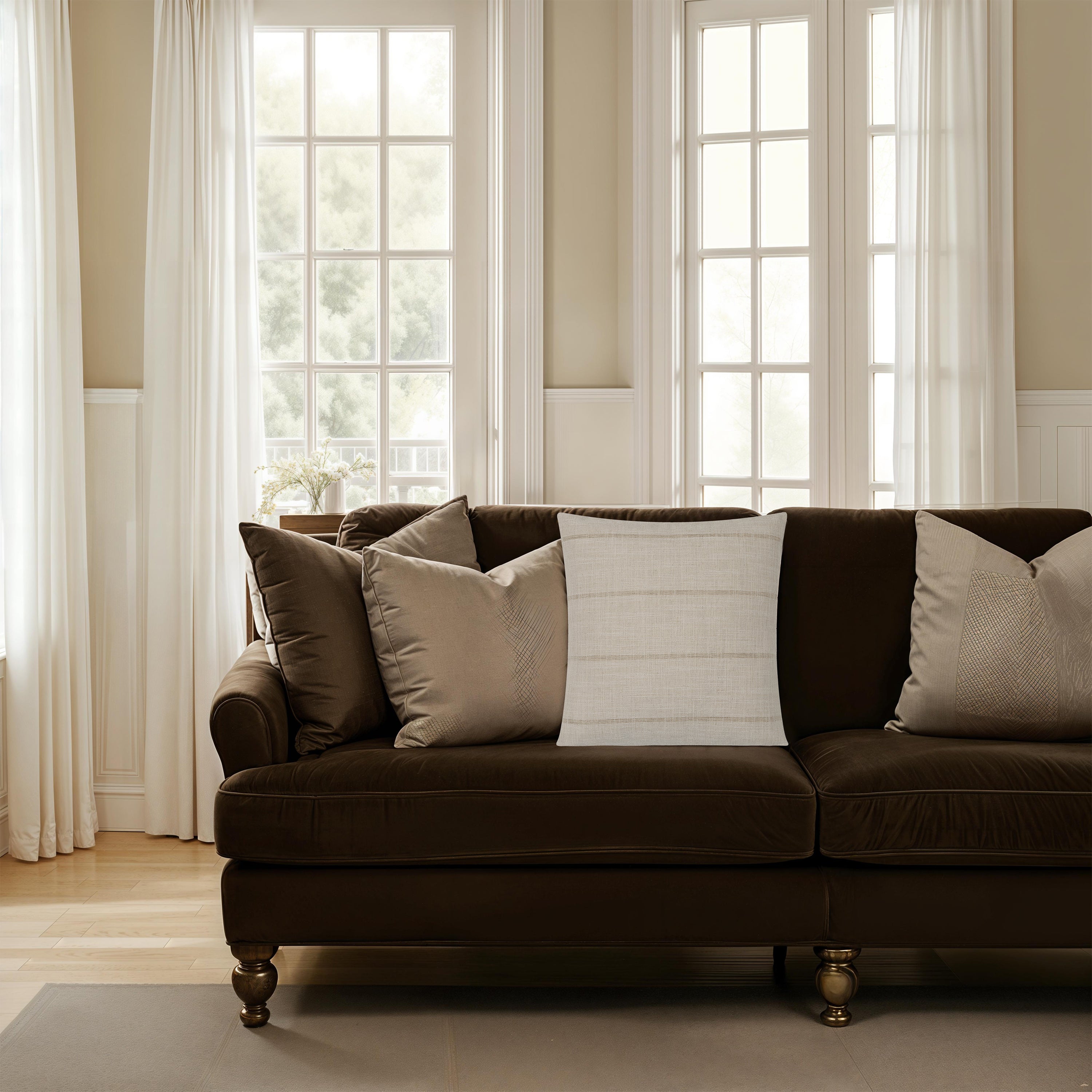 Montana Decorative Pillow | Ochre Stripe