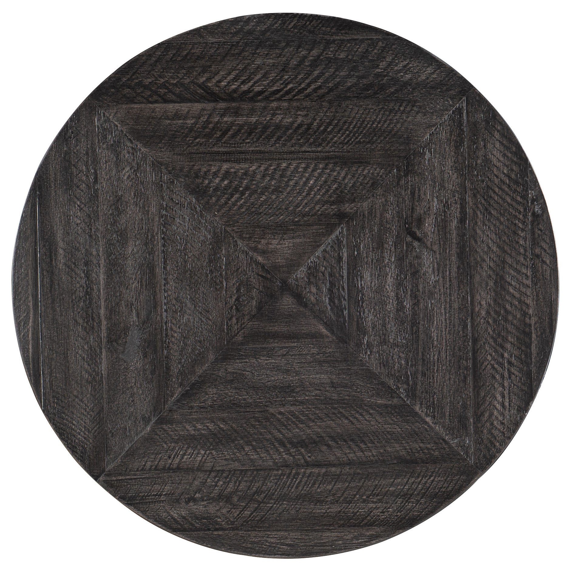 St. Armand Round End Table | Distressed Black