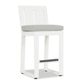 Newport Counter Stool in Cast Silver, No Welt