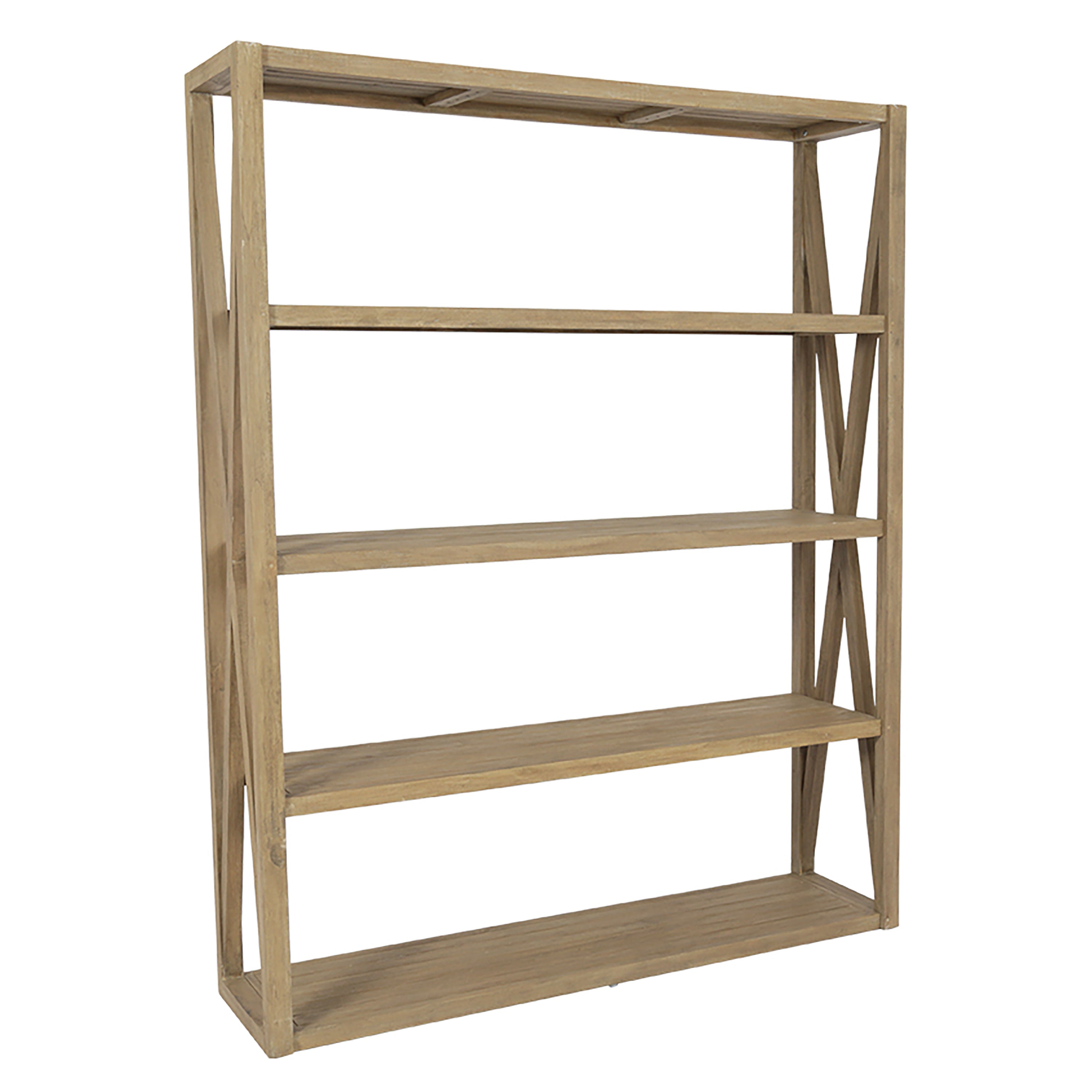 Coastal Teak X Bookcase