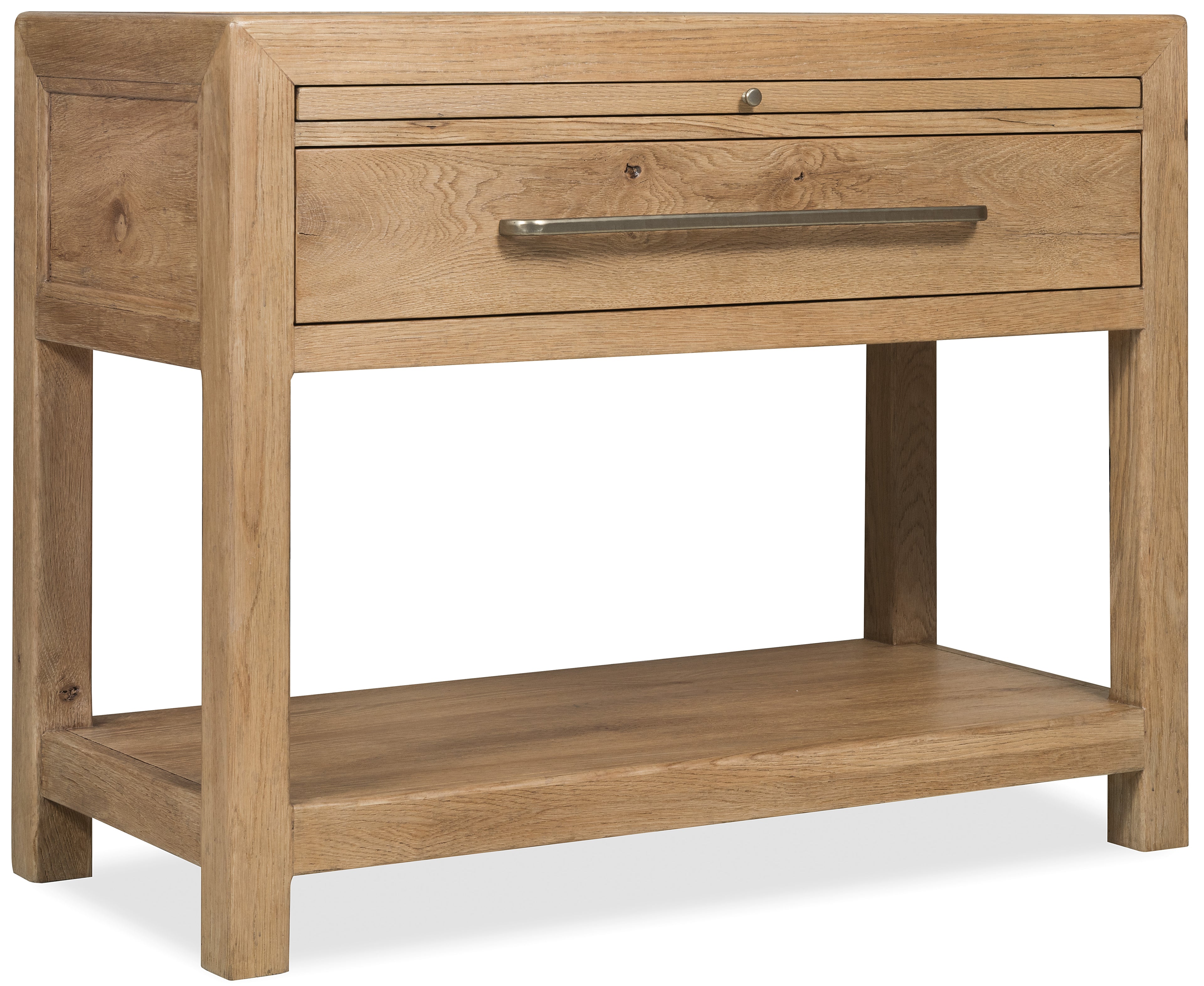 Driftwood One-Drawer Nightstand with Stone | Light Wood