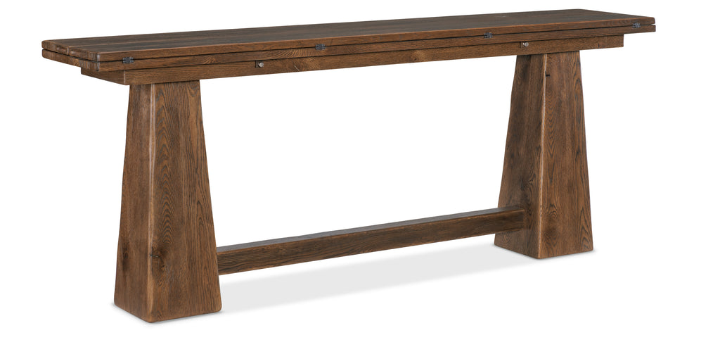 Driftwood Flip-Top Console Table | Worn Saddle