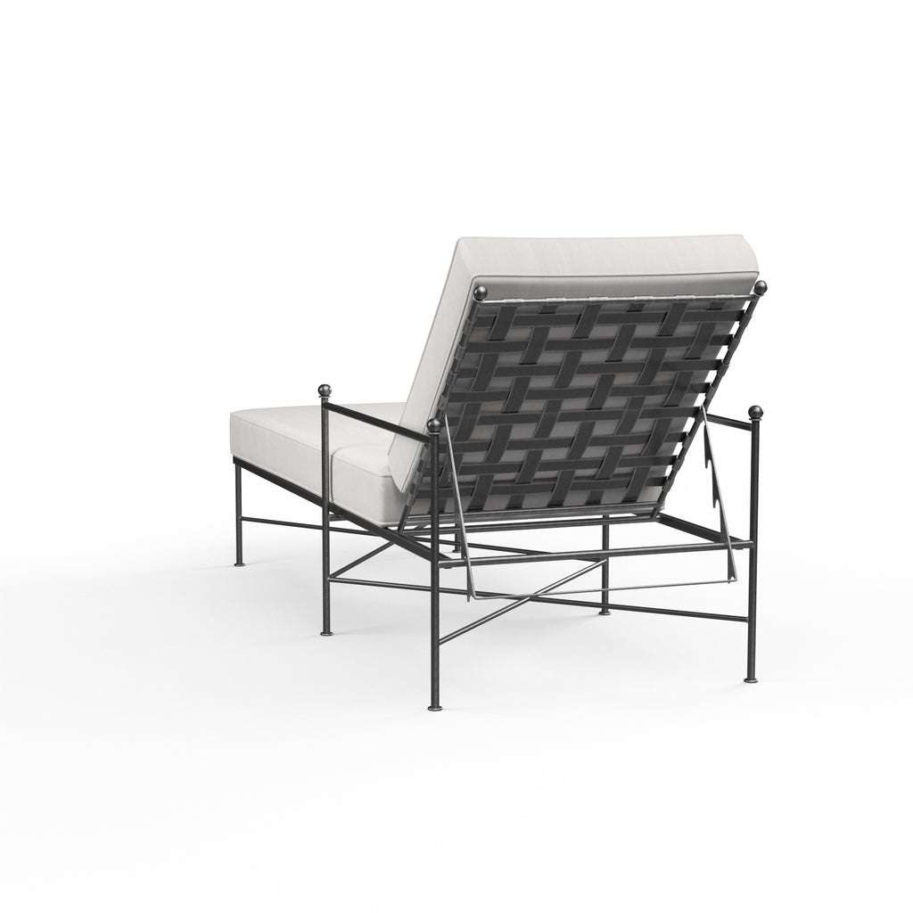 Provence Chaise Lounge in Canvas White w/ Self Welt