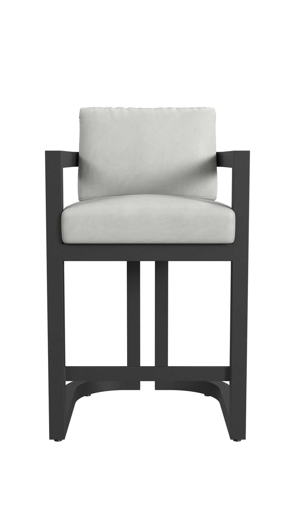 Malibu Barstool in Cast Silver, No Welt