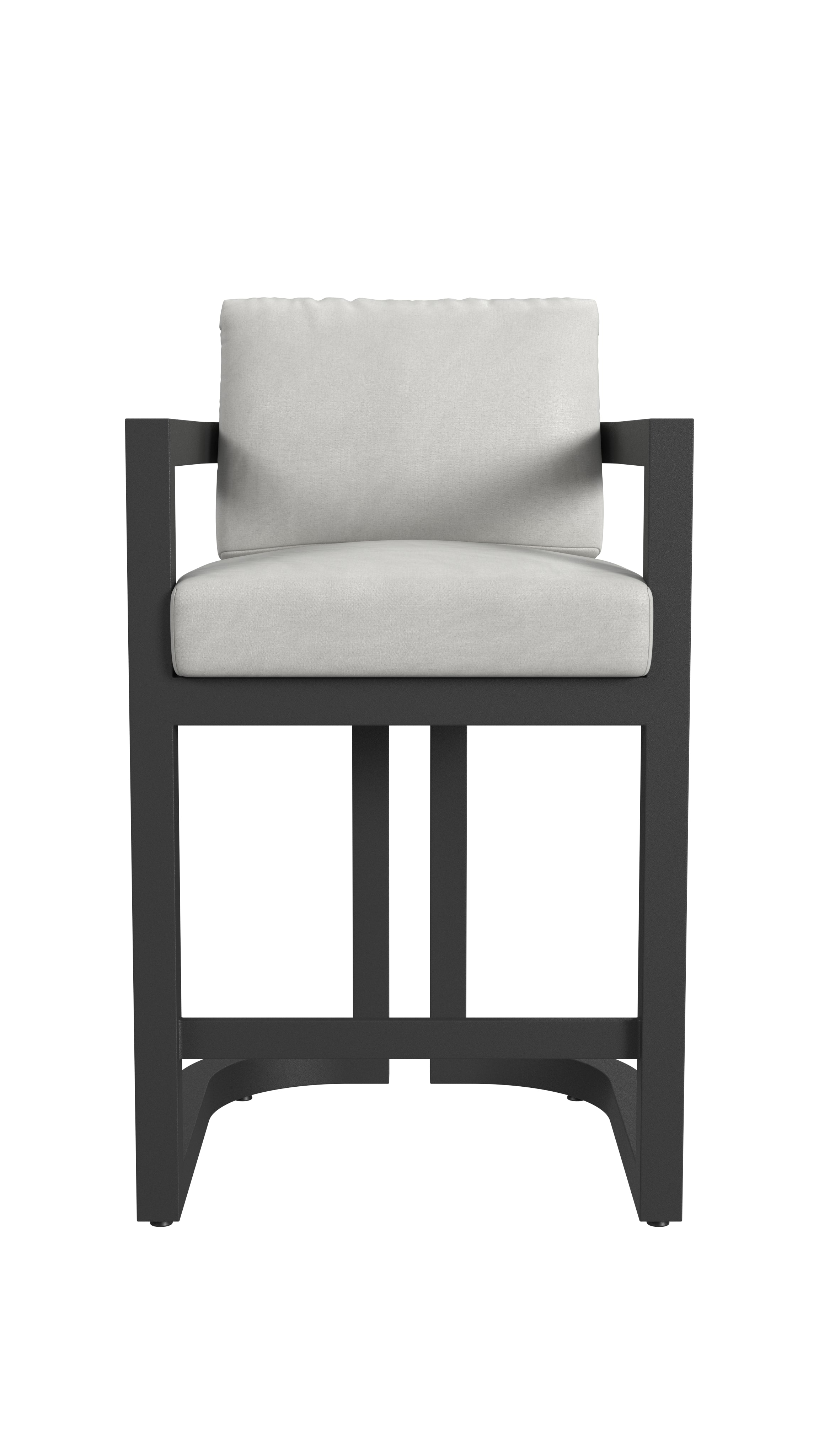 Malibu Barstool in Cast Silver, No Welt