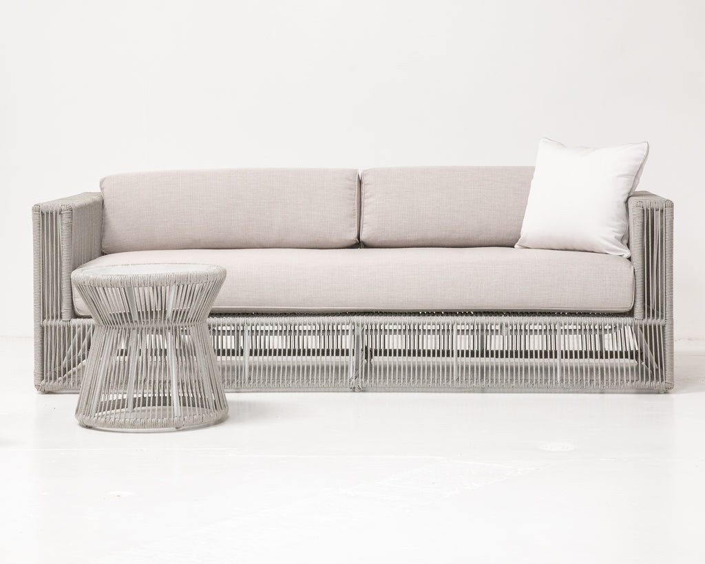 Miami End Table with Honed Carrara Marble Top