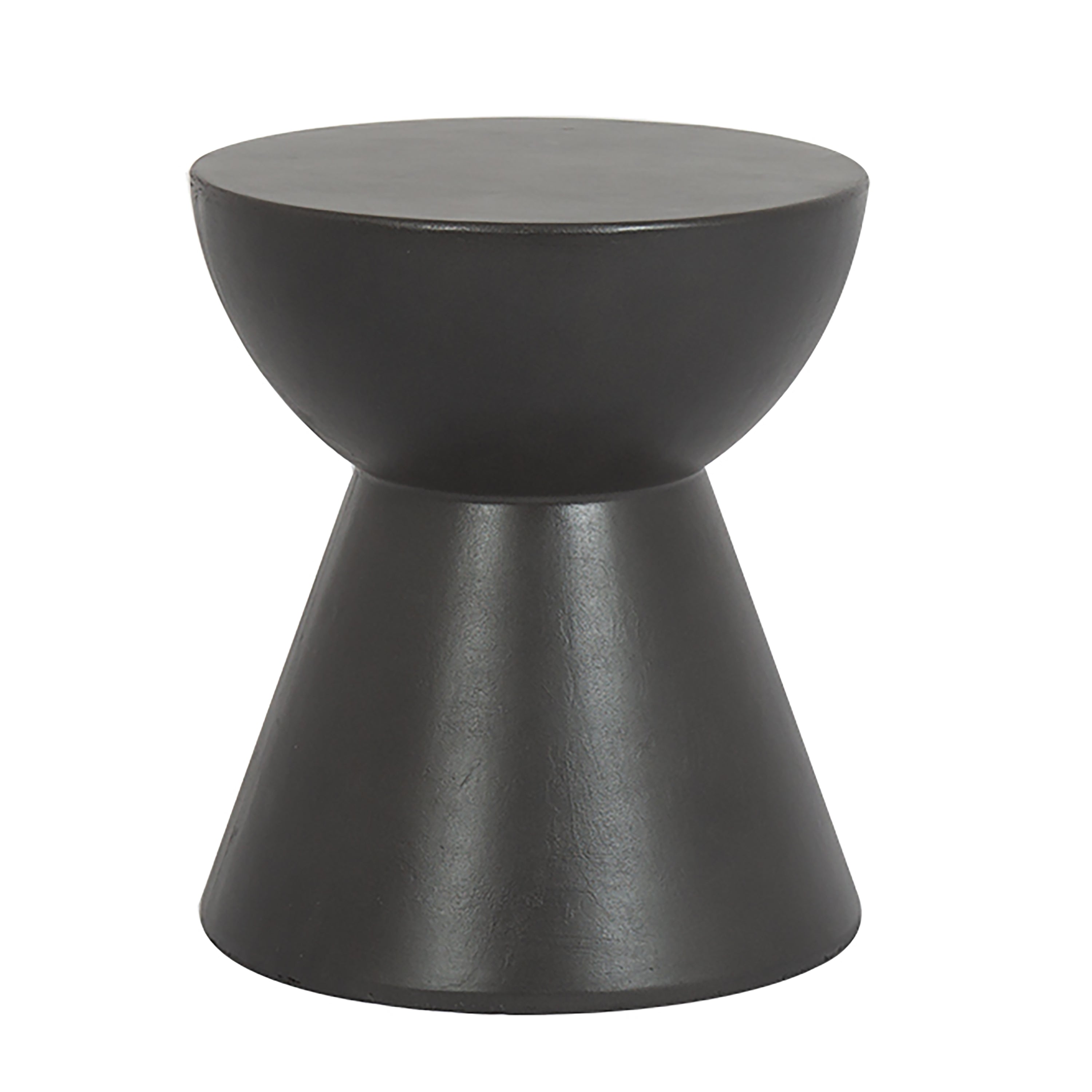 GRC Round End Table, Dark Gray Finish