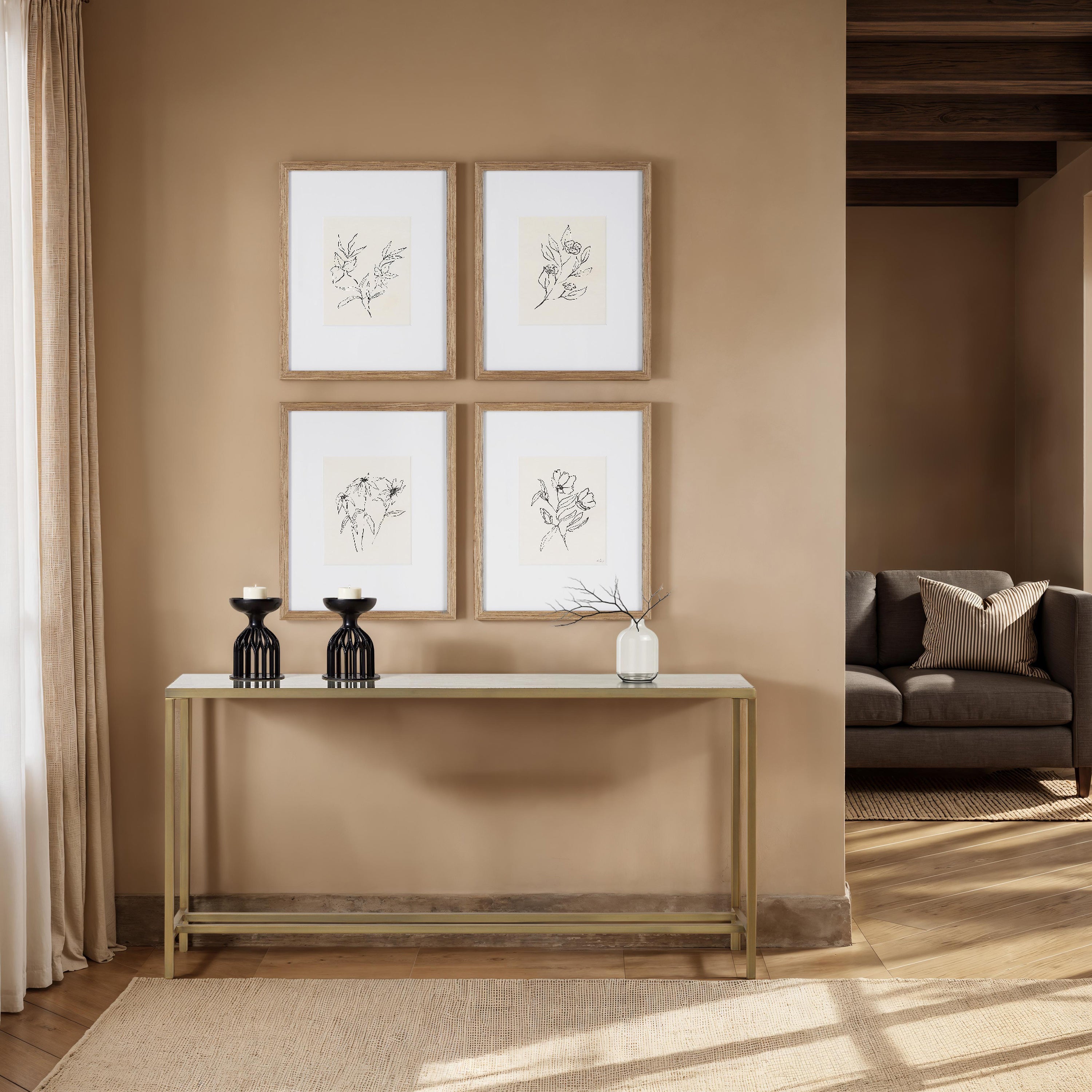 Bodin Console Table | Brushed Brass