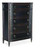 Charleston Five-Drawer Chest | Black Cherry