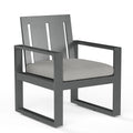 Redondo Dining Chair in Cast Silver, No Welt