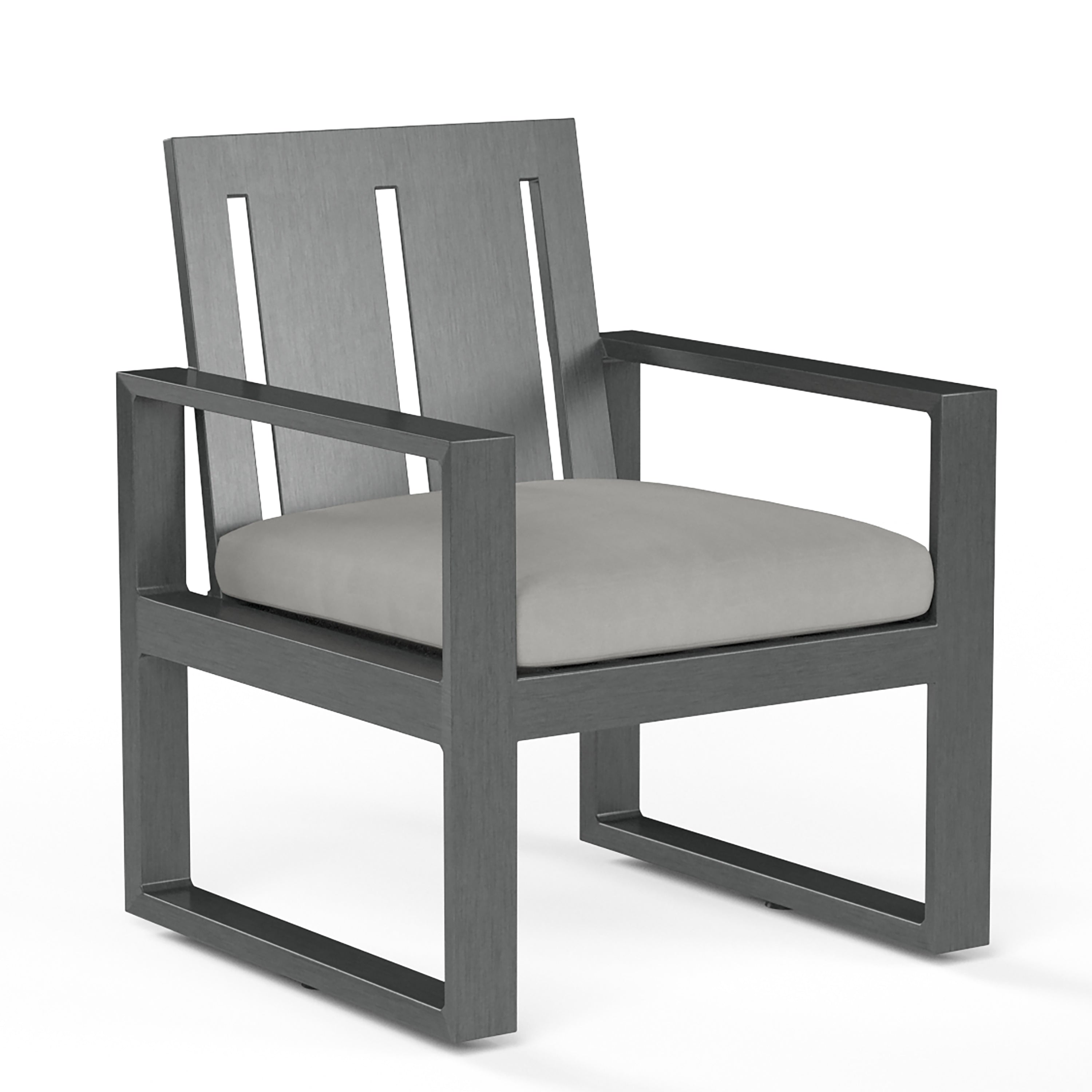 Redondo Dining Chair in Cast Silver, No Welt
