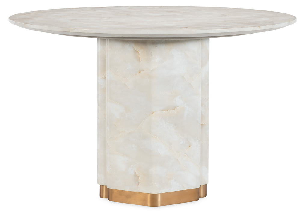 Eleana Round Dining Table | Faux Onyx Water-Transfer