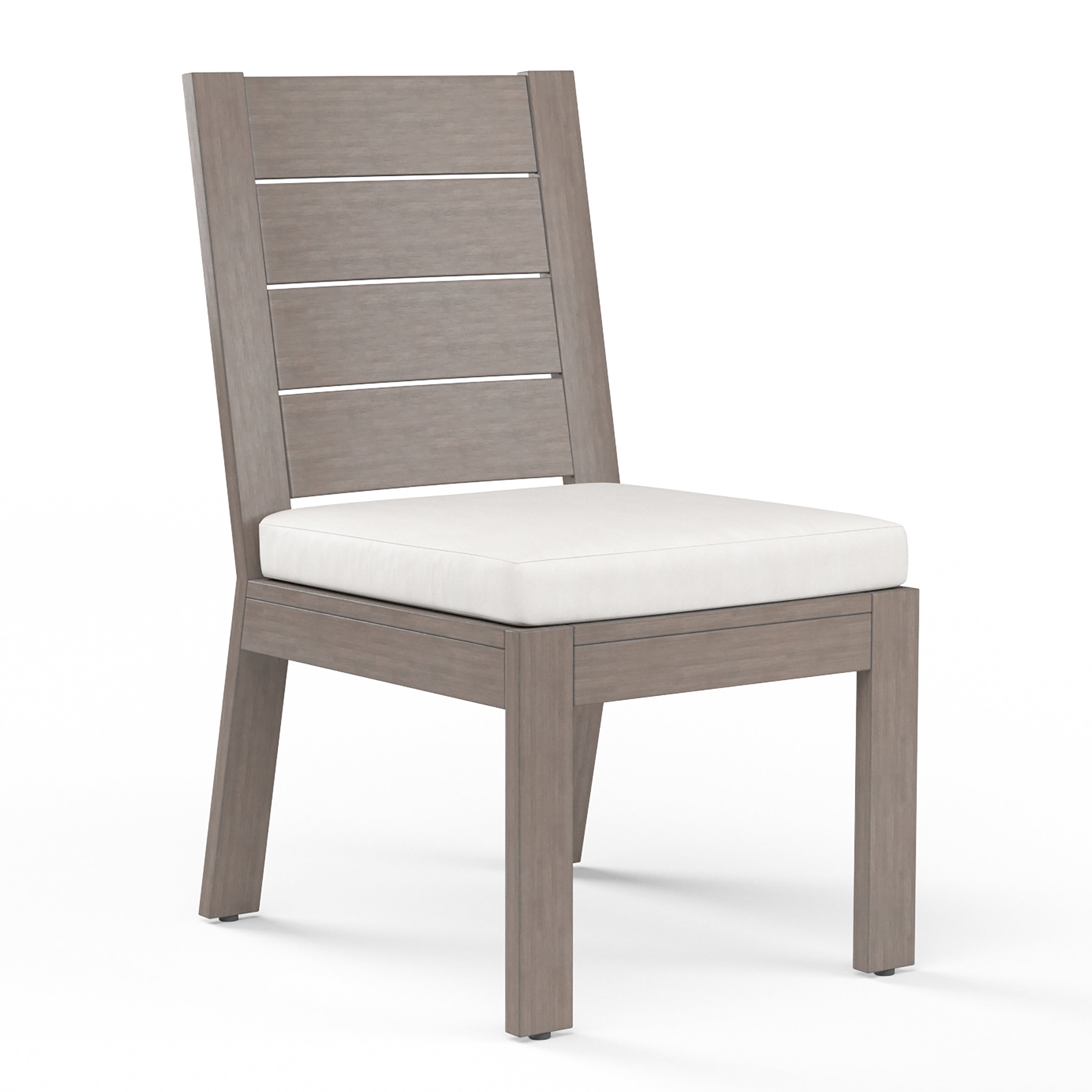 Laguna Armless Dining Chair in Canvas Flax, No Welt