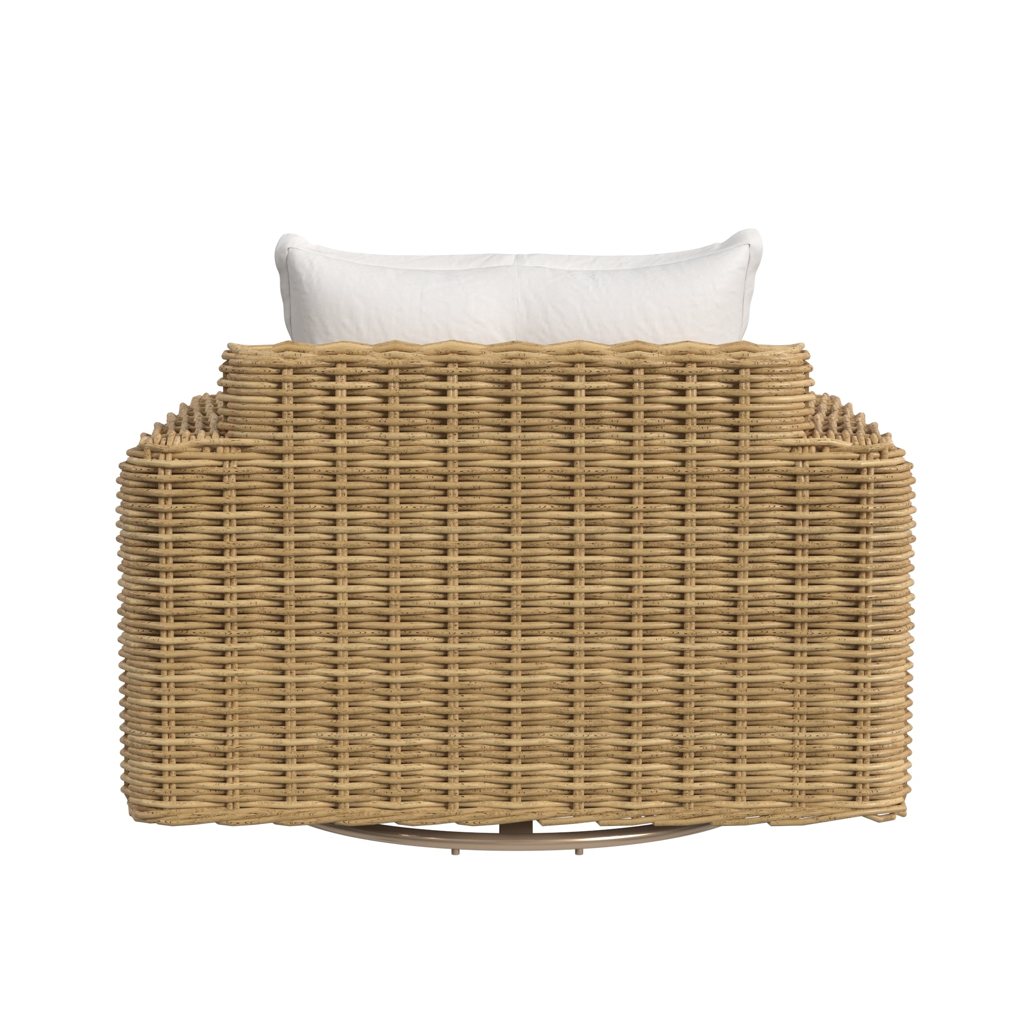 Playa Oversized Swivel Club Chair in Soothe Pearl w/ Flange Welt