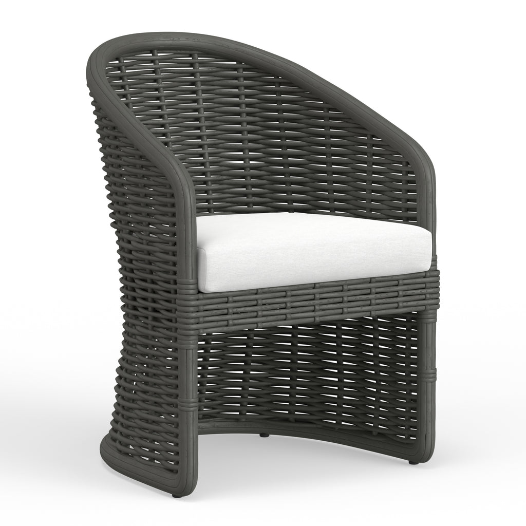 Cabo Dining Chair in Soothe Pearl w/ Flange Welt
