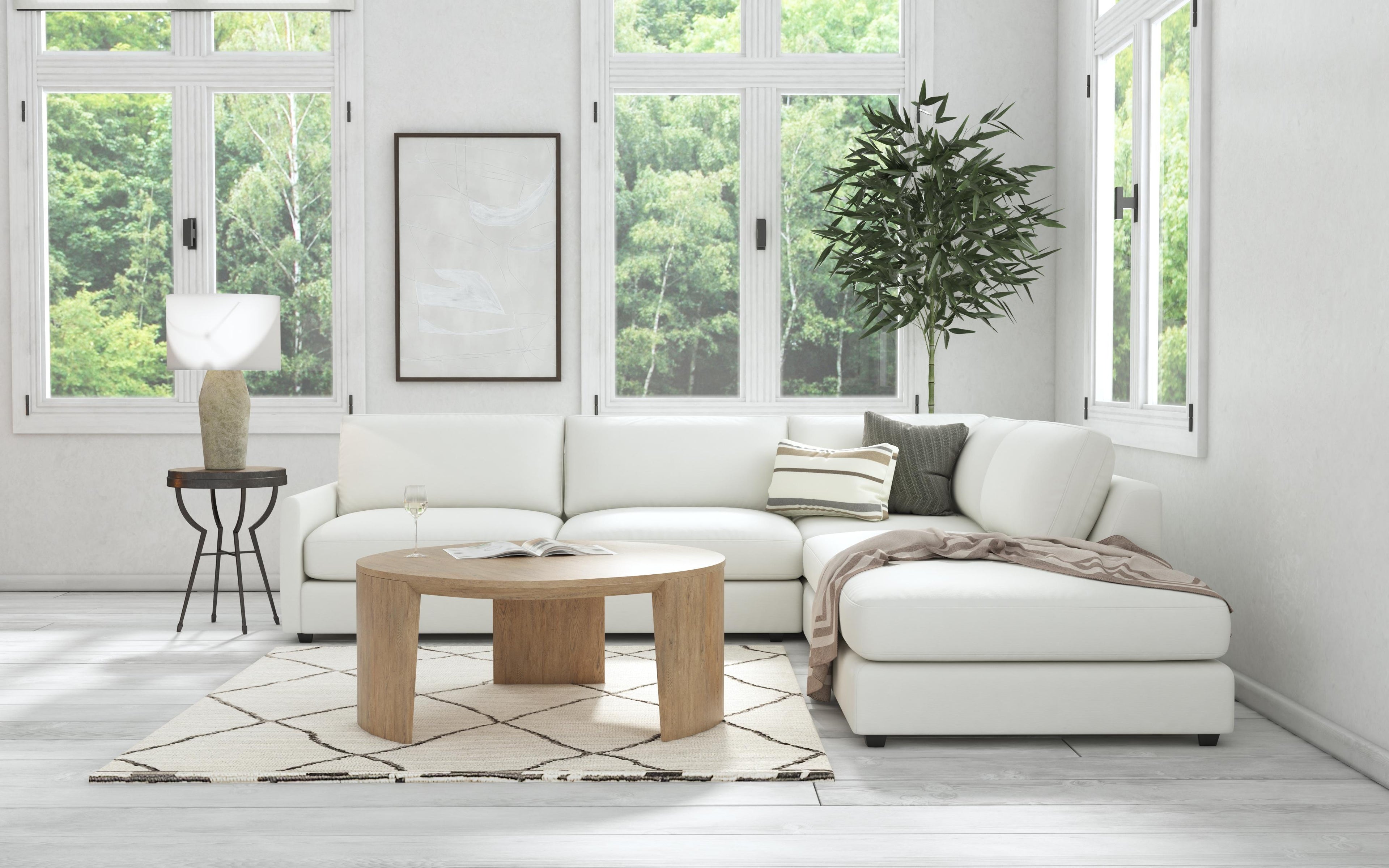 Commerce & Market Round Cocktail Table | Soothing Natural Wood
