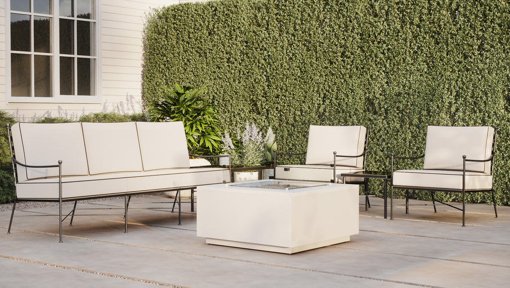 Provence Sofa in Canvas White w/ Self Welt