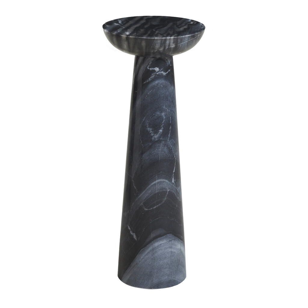 Mercura Side Table | Black Marble | Tall