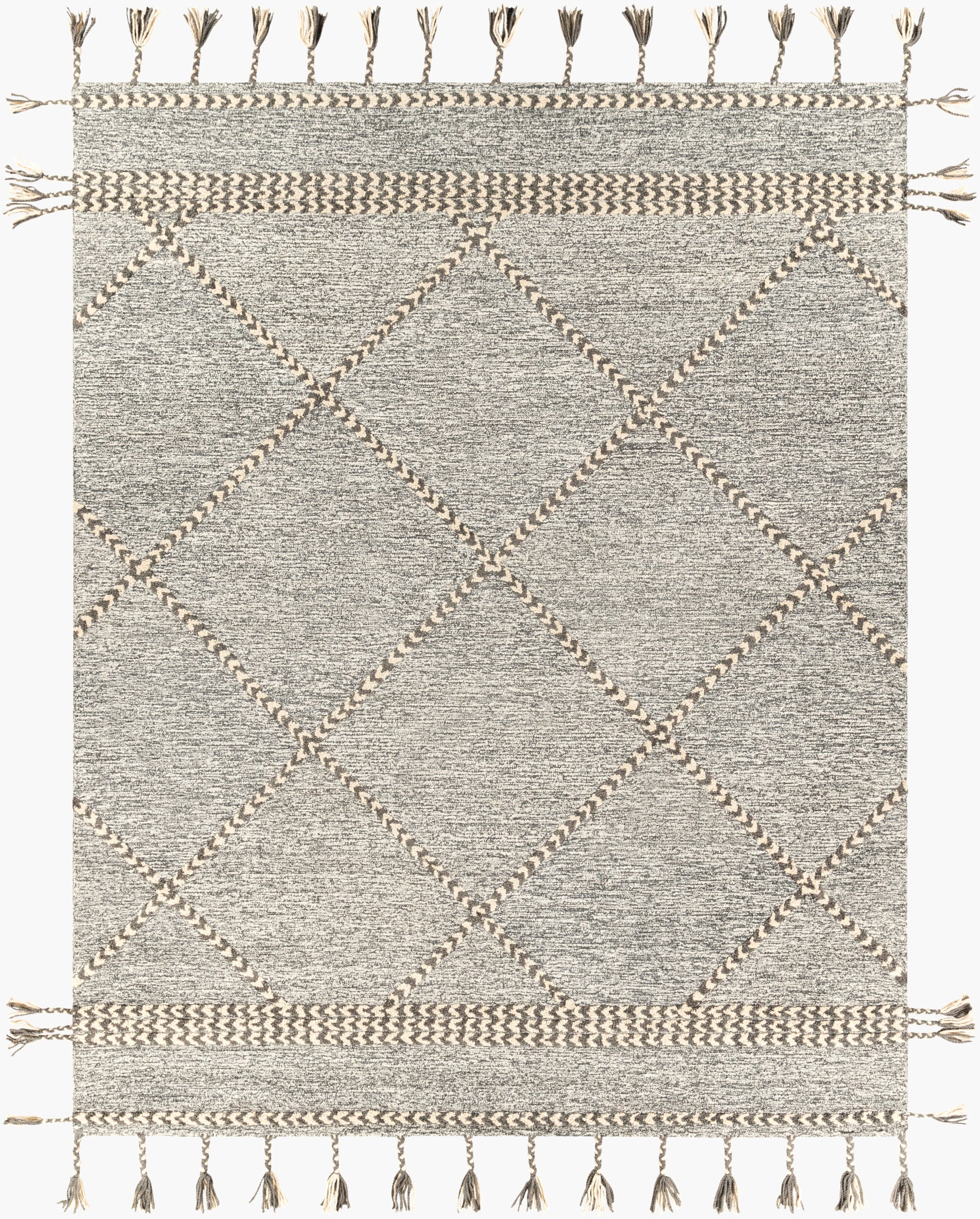 Zanafi Tassels Rug | Medium Gray | ZTS2306
